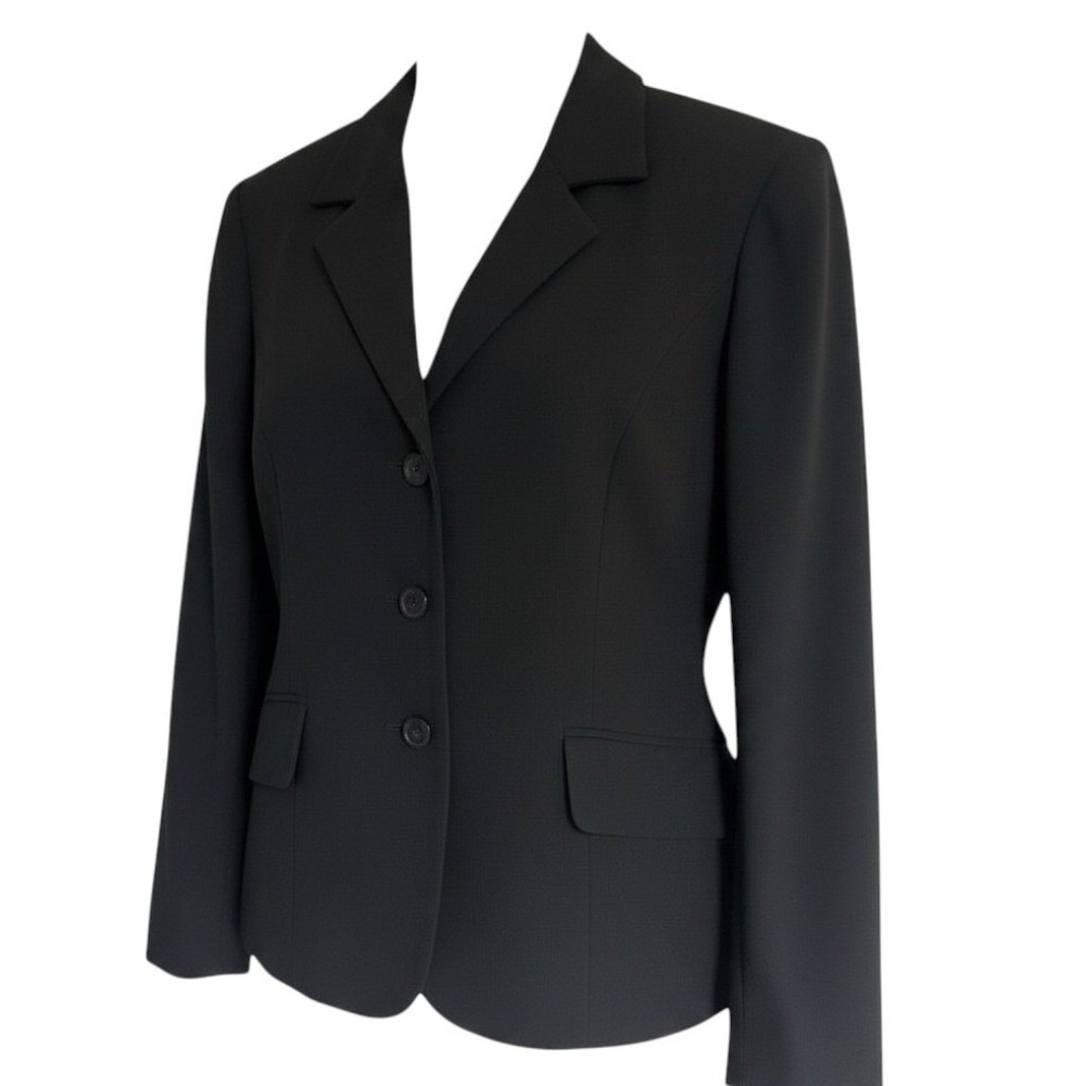 Sabel Ardee Womens Black Button Front Blazer Jacket Made in USA Size 4